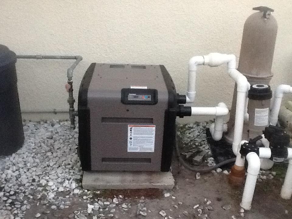 Gas Heater Installs Universal Heating and Air Conditioning Pool